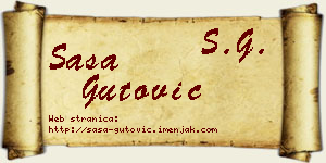 Saša Gutović vizit kartica